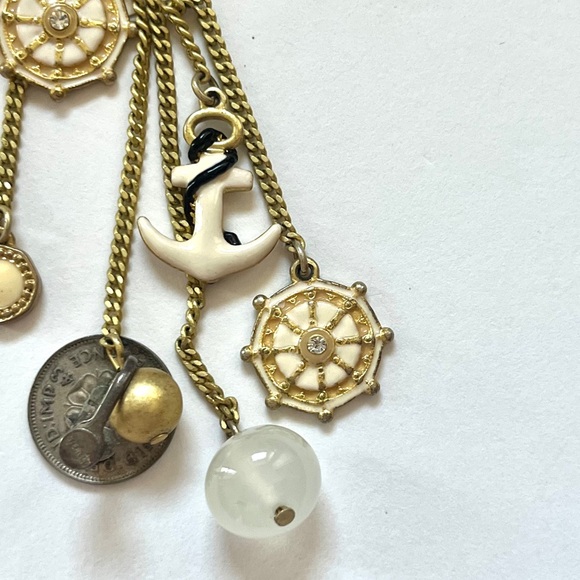 🍭 3/$20 urban outfitters nautical charm gold necklace - Picture 9 of 13